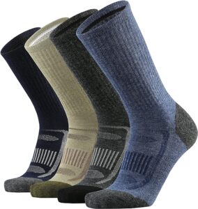 KMM Men's Merino Wool Moisture Wicking Crew Socks